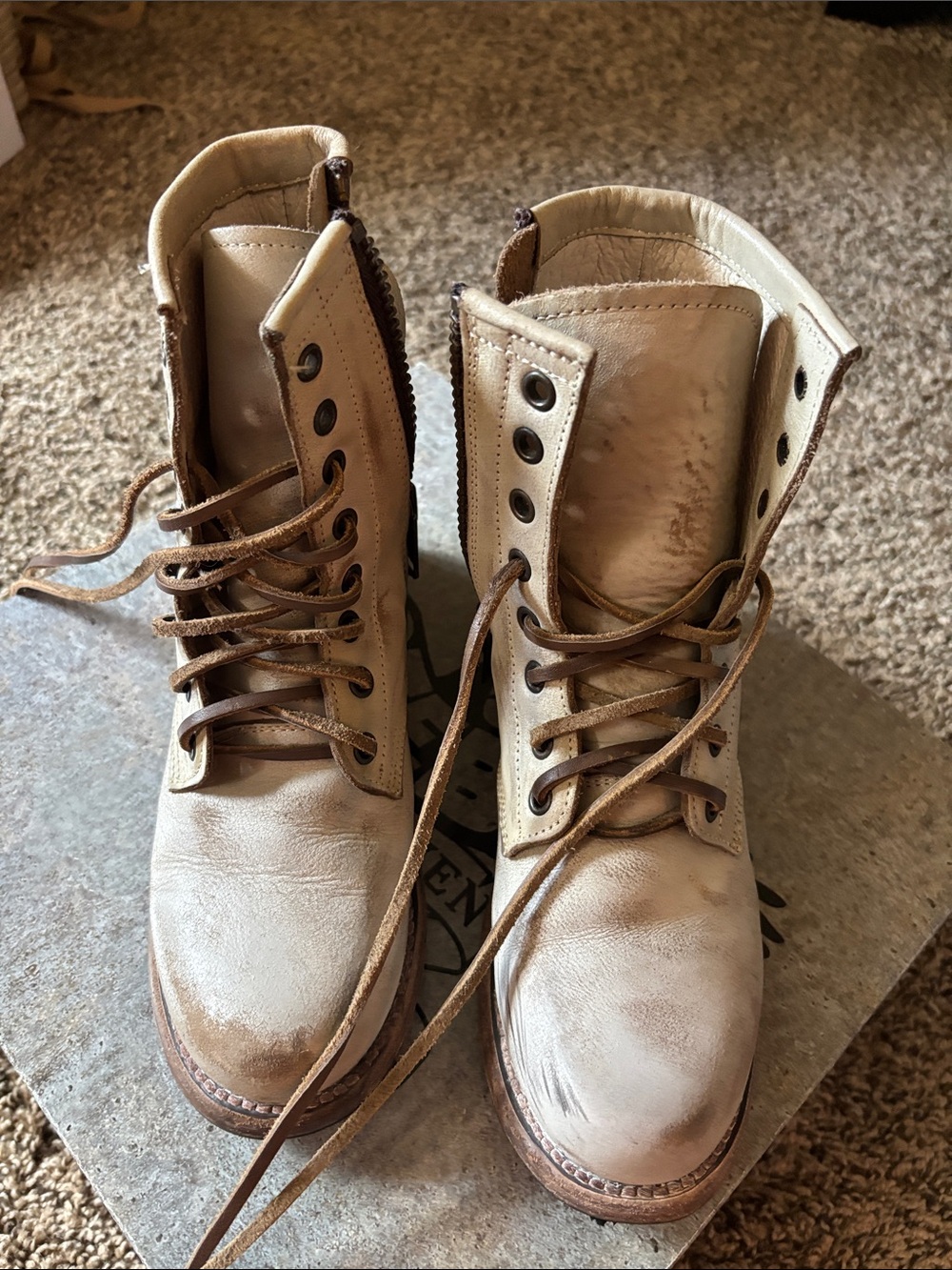 Freebird by Steven Tan Leather Combat Boots - Picture 2 of 5